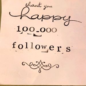 100,000 FOLLOWERS!